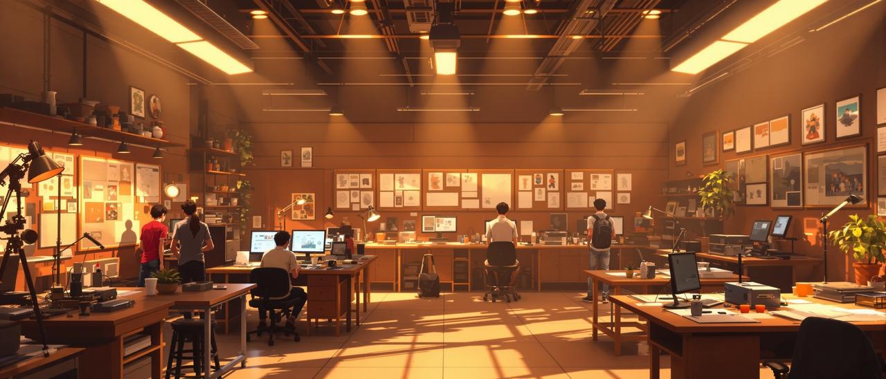 123漫剧网 - 创意团队工作场景